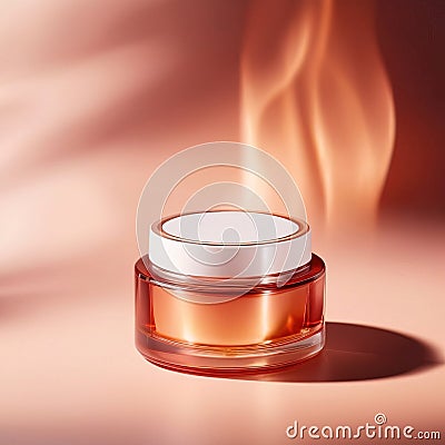 Cosmetic makeup skincare jar, blank mockup generic product photography Stock Photo