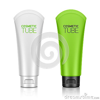 Cosmetic packaging, plastic tube Vector Illustration