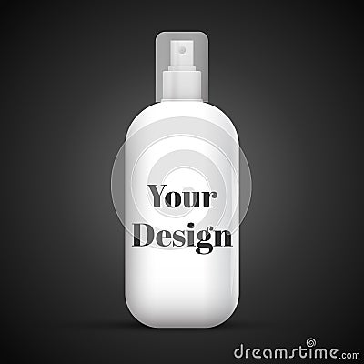 Cosmetic Parfume, Deodorant, Freshener Or Medical Vector Illustration