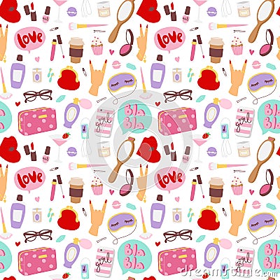 Cosmetic pattern vector. Vector Illustration