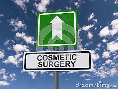 Cosmetic surgery this way Cartoon Illustration