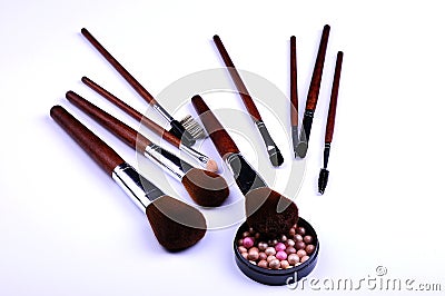 Cosmetic tools Stock Photo