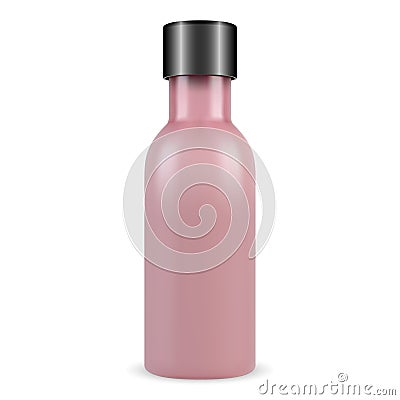 Cosmetic Vial. Collagen Essence Product. Glass Flacon Vector Illustration