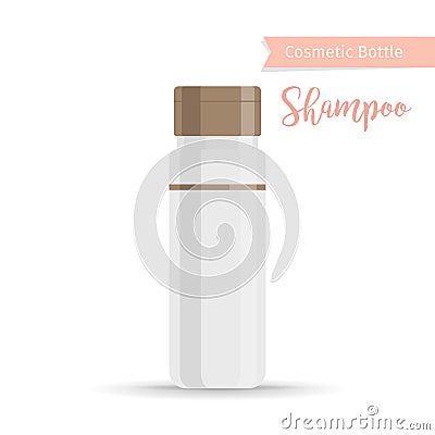 Cosmetics bottle for shampoo Vector Illustration
