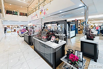 Cosmetics boutiques in Hyundai IPark mall, Seoul Editorial Stock Photo