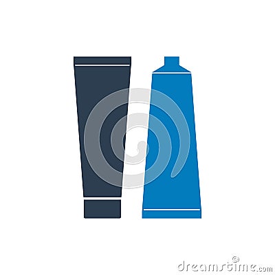 Cosmetics cream tube icon. Vector Illustration