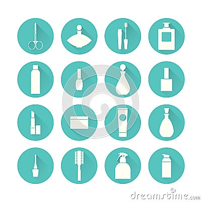 Cosmetics icon set Vector Illustration