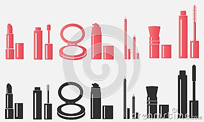 Cosmetics. makeup. cosmetics icons Vector Illustration