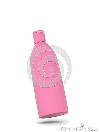 Cosmetics packaging - shampoo or gel bottle Cartoon Illustration