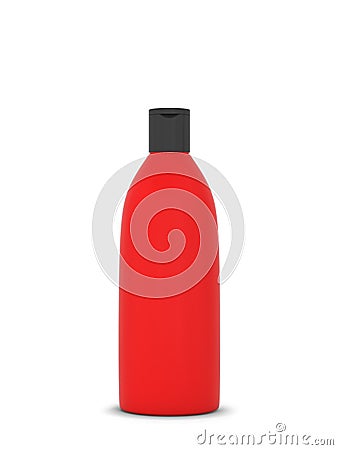 Cosmetics packaging - shampoo or gel bottle Cartoon Illustration