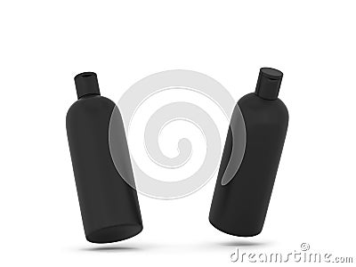 Cosmetics packaging - shampoo or gel bottle Cartoon Illustration