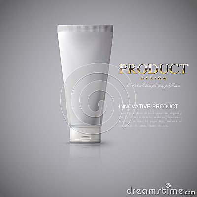 Cosmetics product ads poster template. Vector Illustration