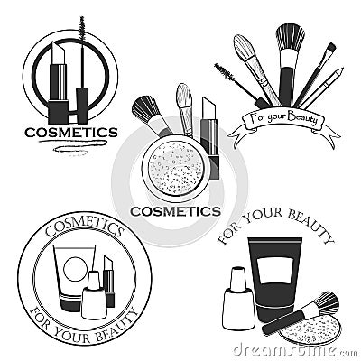 Cosmetics set label for your product or design Vector Illustration