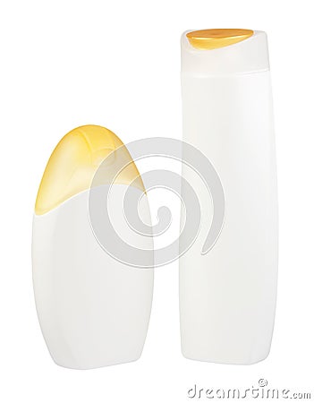 Cosmetics white bottle Stock Photo