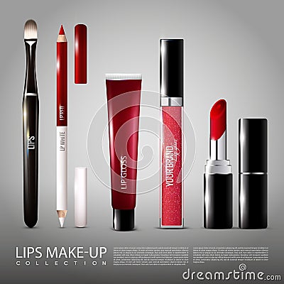Cosmetology Realistic Products Set Vector Illustration