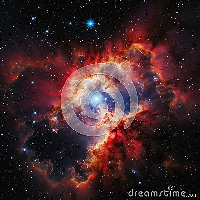 Cosmic Assemblage: Gathering the Cosmic Splendor of Star Clusters Stock Photo