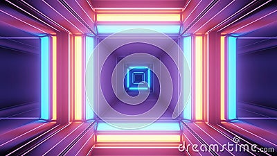 Cosmic background with colorful geometric laser lights - perfect for a digital wallpaper Stock Photo