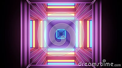 Cosmic background with colorful geometric laser lights - perfect for a digital wallpaper Stock Photo