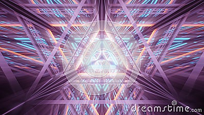 Cosmic background with colorful geometric laser lights - perfect for a digital wallpaper Stock Photo