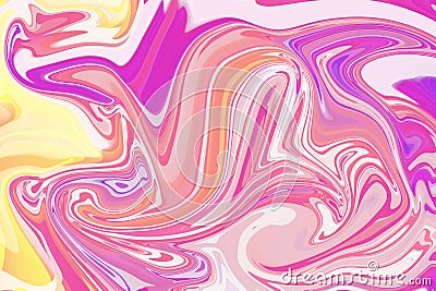 cosmic dance of colors and dynamic patterns in abstract realistic liquid paint marbling effect and the fluid art technique of Stock Photo