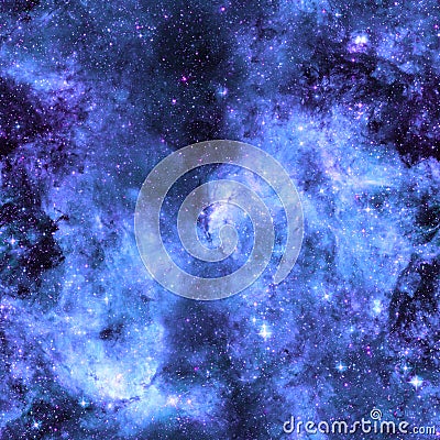 Cosmic fabric seamless pattern. Blue abstract Stock Photo
