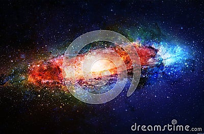 Cosmic galaxy and stars, color cosmic abstract background. Stock Photo