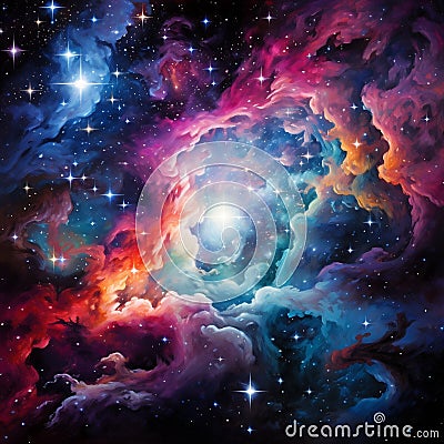 Cosmic Kaleidoscope - Interstellar Jigsaw Puzzle Stock Photo