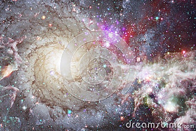 Cosmic landscape, awesome science fiction wallpaper Stock Photo