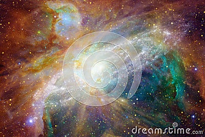 Cosmic landscape, awesome science fiction wallpaper Stock Photo