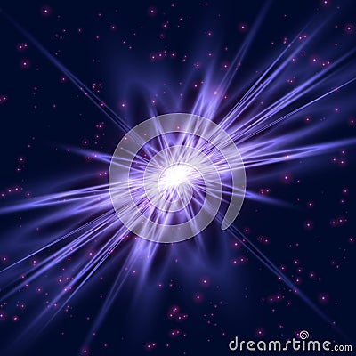 Cosmic radiation ghost flare Vector Illustration