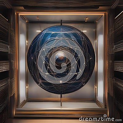 A cosmic weaver, an entity made of cosmic threads, spinning intricate webs that connect planets1 Stock Photo