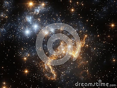 Cosmic Wonders, Exploring Celestial Nebulae and Star Clusters in Deep Space Stock Photo