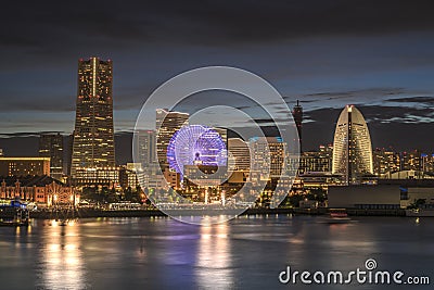 Cosmo Clock 21 Big Wheel at Cosmo World Theme Park, Landmark Tow Editorial Stock Photo