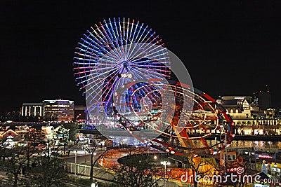 Cosmo Clock 21 Ferris Wheel in Yokohama, Japan Stock Photo