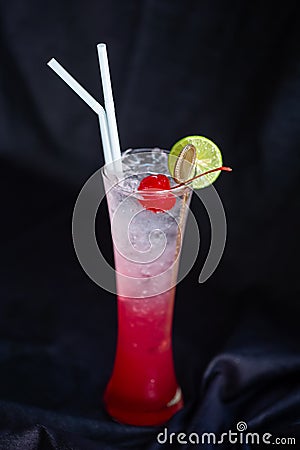 Cosmopolitan cherry martini cocktail Isolated Stock Photo