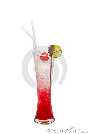 Cosmopolitan cherry martini cocktail Isolated Stock Photo