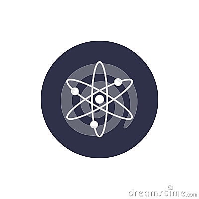 Cosmos ATOM Coin icon isolated on white background Vector Illustration