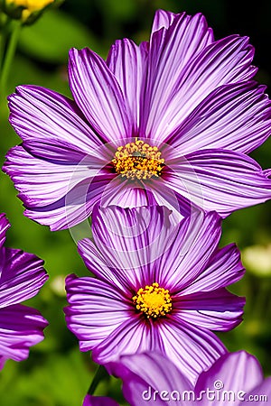 Cosmos bipinnatus, beautiful flower detail, created by artificial intelligence Stock Photo