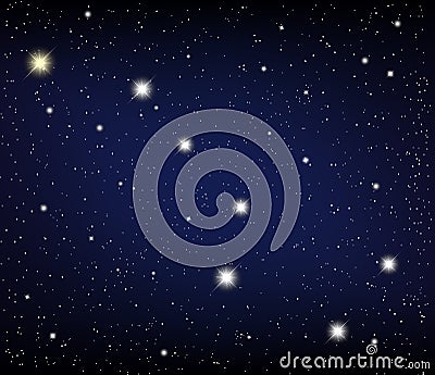 Cosmos. Constellation URSA Major star in the night Vector Illustration