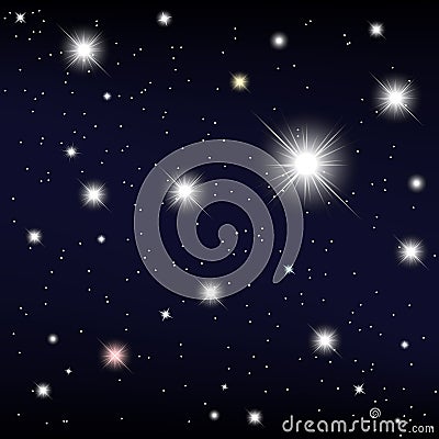 Cosmos. star in the night sky. Vector illustration Vector Illustration