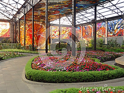 Cosmovitral is a botanical garden is in Toluca - Mexico Stock Photo