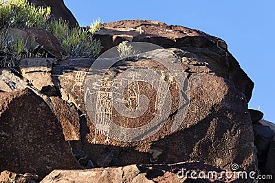 Coso Range Petroglyphs Stock Photo