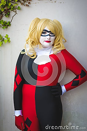 Cosplay as Harley Quinn from Batman Editorial Stock Photo