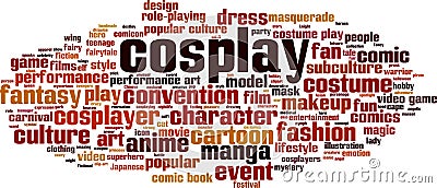 Cosplay word cloud Vector Illustration