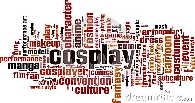 Cosplay word cloud Vector Illustration