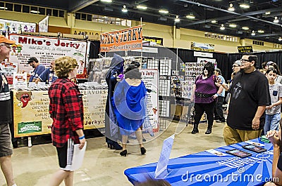 Cosplayers meet fans at the 2019 New Mexico Comic Expo Editorial Stock Photo