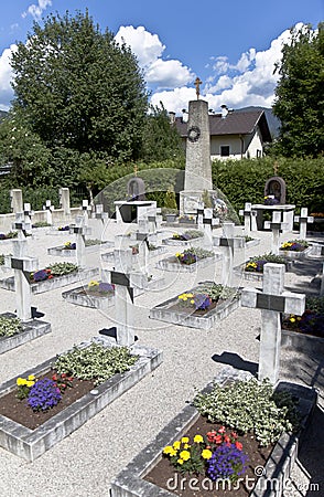 Cossack graveyard in Peggetz, Lienz, Austria Editorial Stock Photo