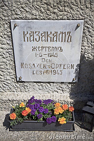 Cossack memorial monument, Lienz, Austria Stock Photo