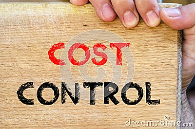 Cost control text concept Stock Photo