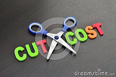Cost cutting concept Stock Photo